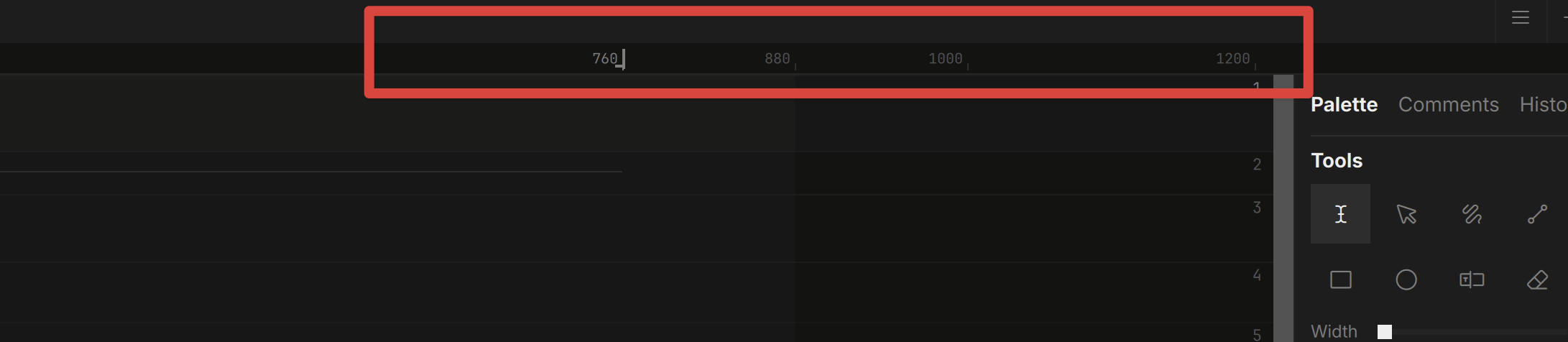 The page-width ruler