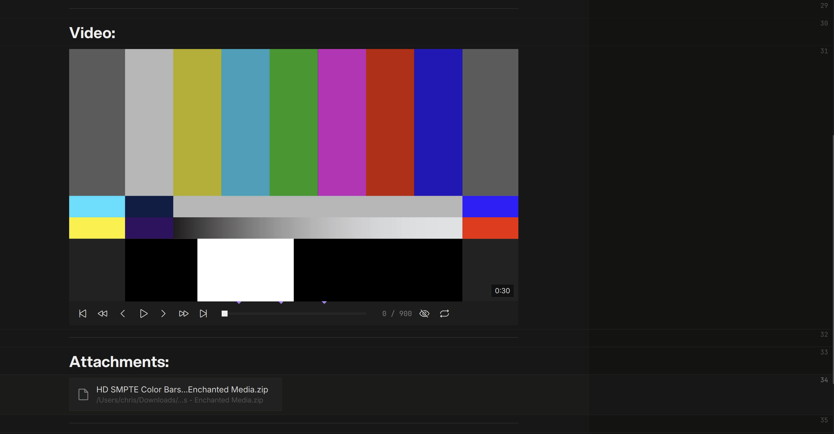 Media blocks in a note