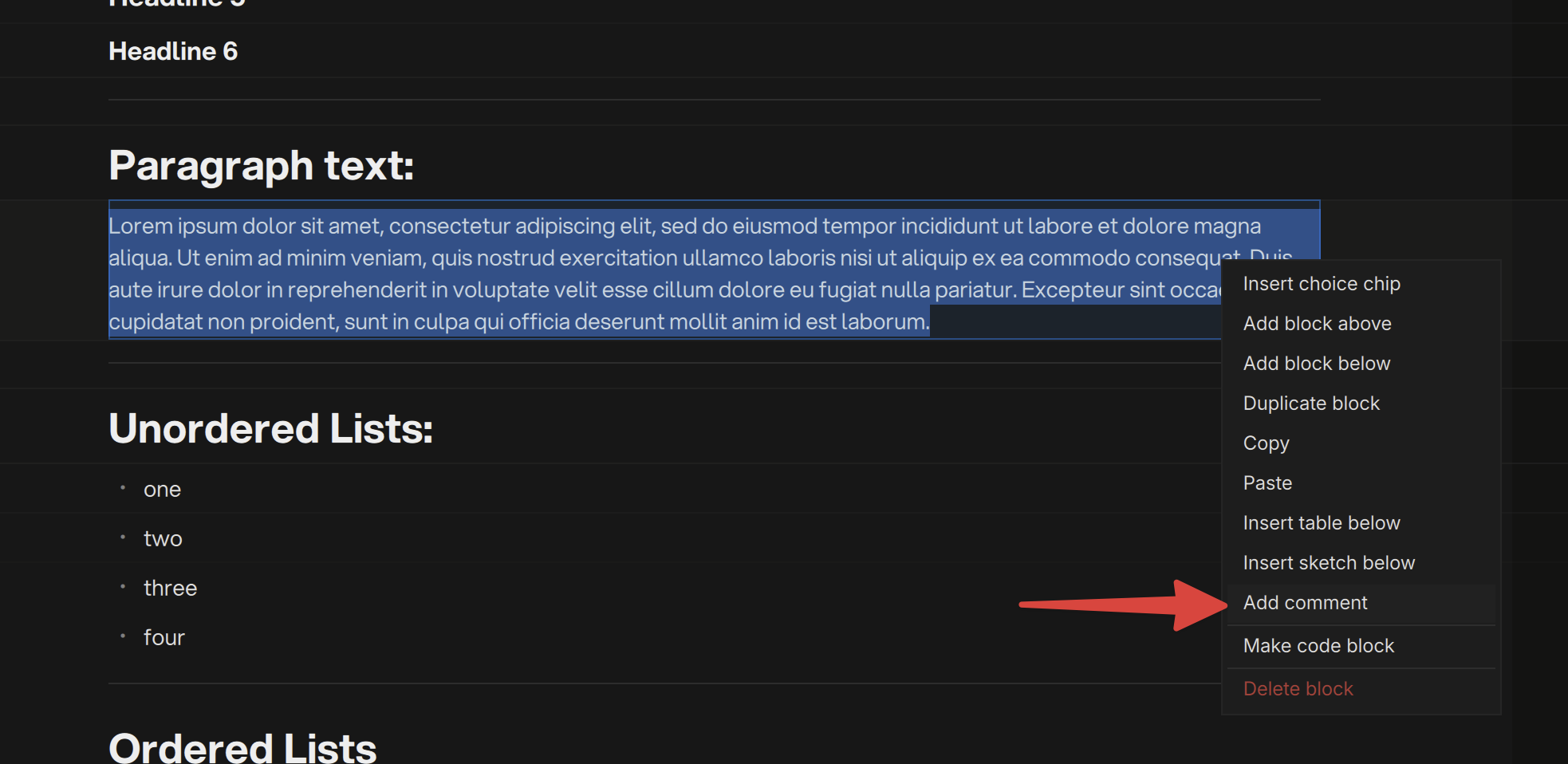 A comment bubble and its thread card